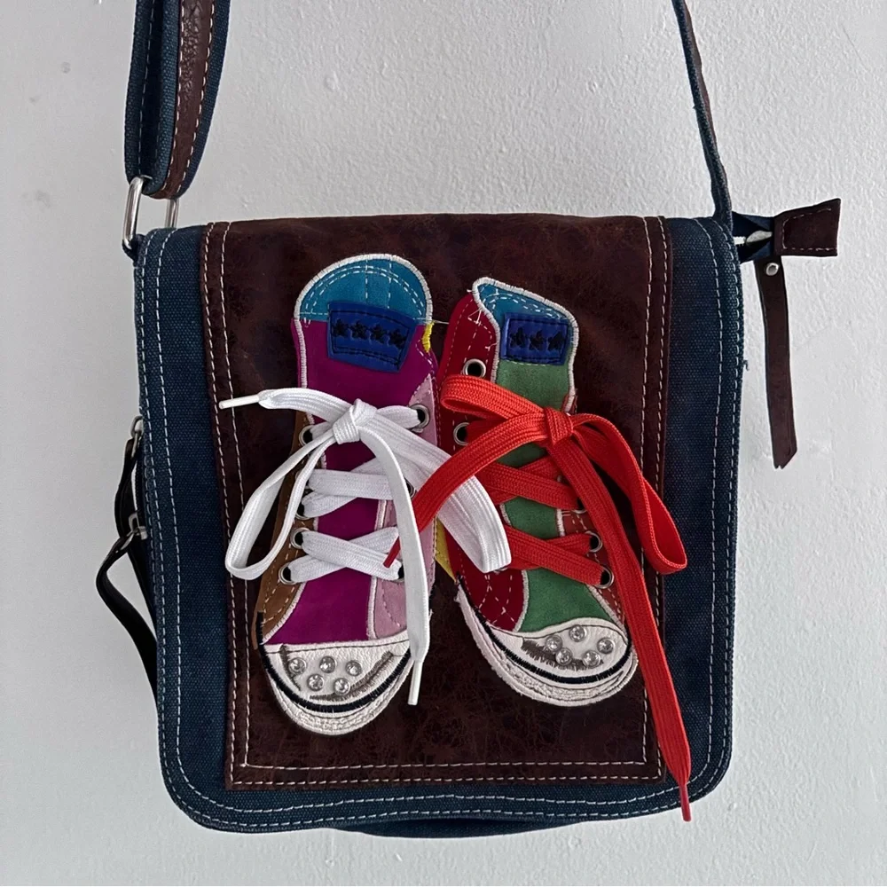 Vintage Converse Denim Crossbody Bag - Picture 2 of 16